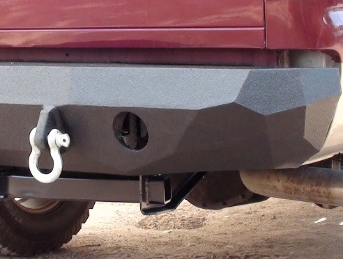 Black Steel Rear Step Bumper For 2005-2019 Nissan Frontier – Without Sensor Holes